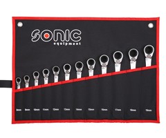 Sonic Ratelringsteeksleutel set in etui 12 delen | 601219