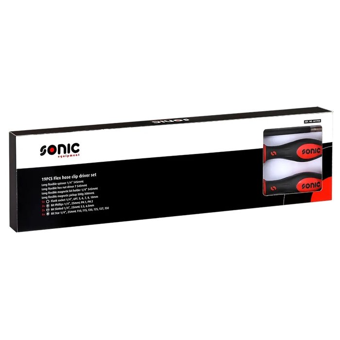 Sonic Flexibele schroevendraaierset met bithouders 19 delen | 601906