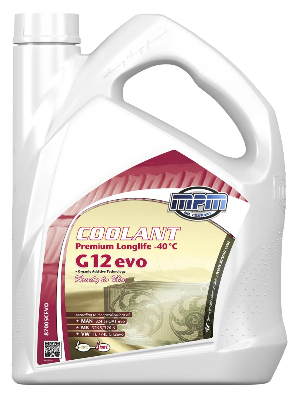 MPM Koelsvloeistof -40°C G12 EVO - 5 Liter 87000CEVO