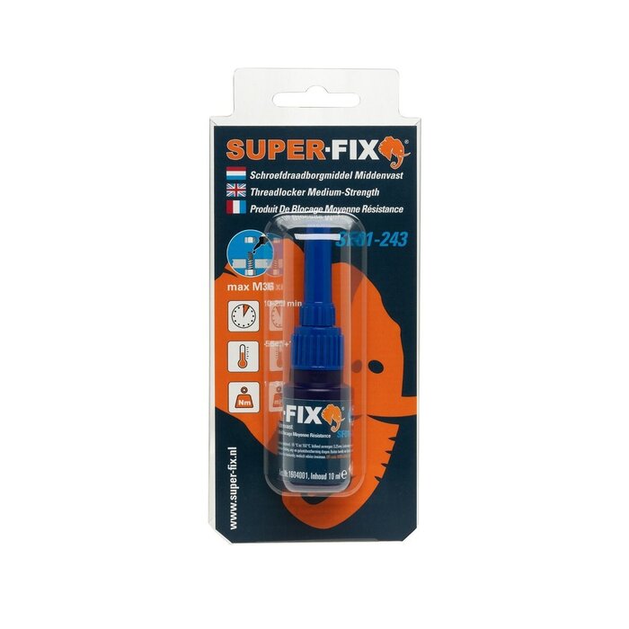 Super-Fix Schroefdraad borgmiddel middenvast -  Blauw