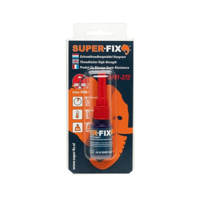 Super-Fix Schroefdraad borgmiddel hoogvast - Rood