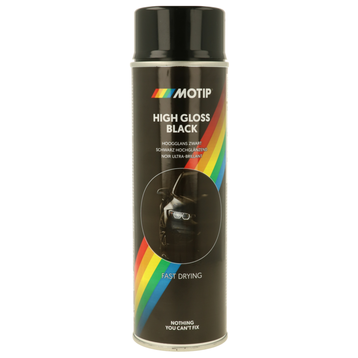 Motip Hoogglans zwart 500ML 04005 RAL 9005