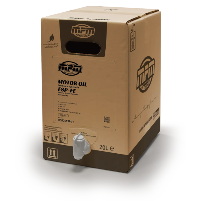 MPM 0W20 Motorolie Premium Synthetic ESP-FE | 20 liter | Bag In Box | 05000ESPFE
