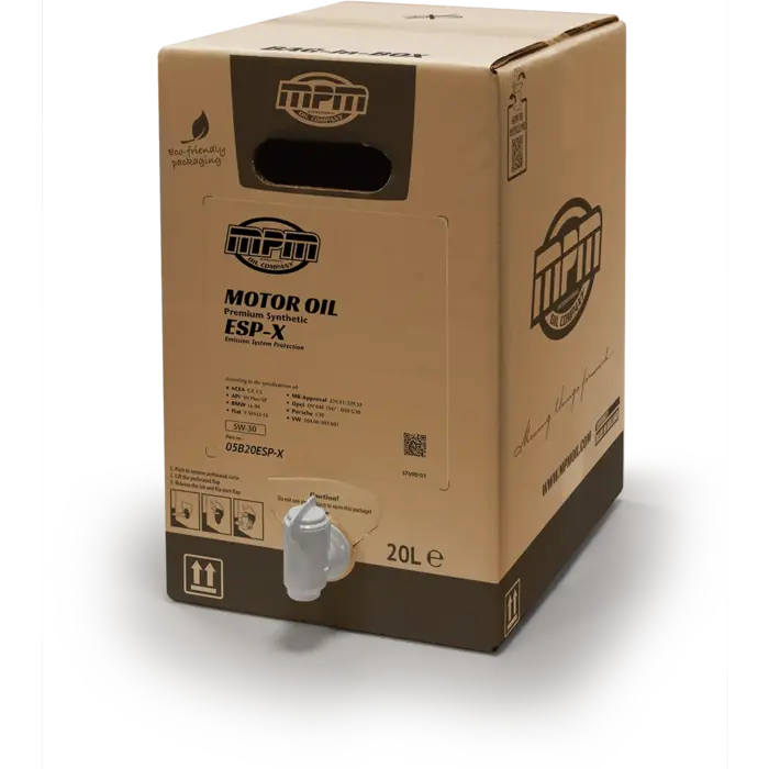 MPM Motorolie 5w30 Premium Synthetic ESP-X | 20 liter | Bag In Box | 05000ESPX