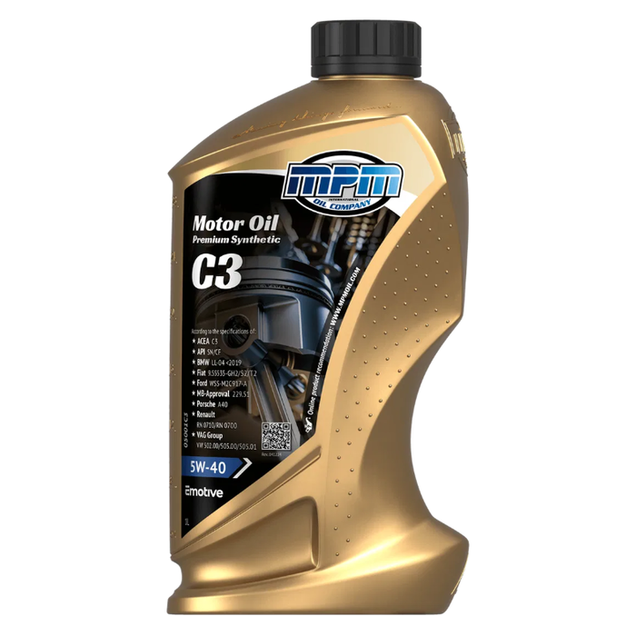 MPM Motorolie 5w40 C3 Premium Synthetic| 1 Liter | 05001C3