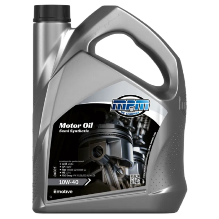 MPM MOTOROLIE 10W-40 SEMI SYNTHETIC 5 LITER 04000