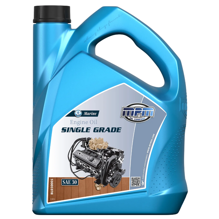 MPM Motorboot Motorolie SAE 30 FC-W Single Grade Mineraal | 5 Liter | BL030005