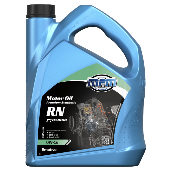 MPM Motorolie 0W16 RN Premium Synthetisch | 5 Liter | 08005RN