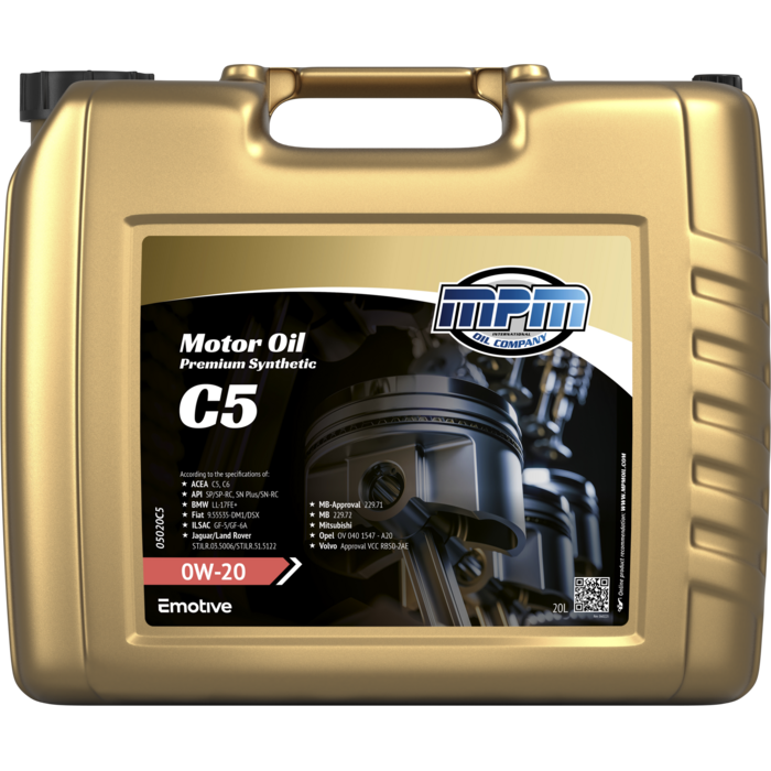 MPM Motorolie 0w20 C5 Premium Synthetic | 20L | 05020C5