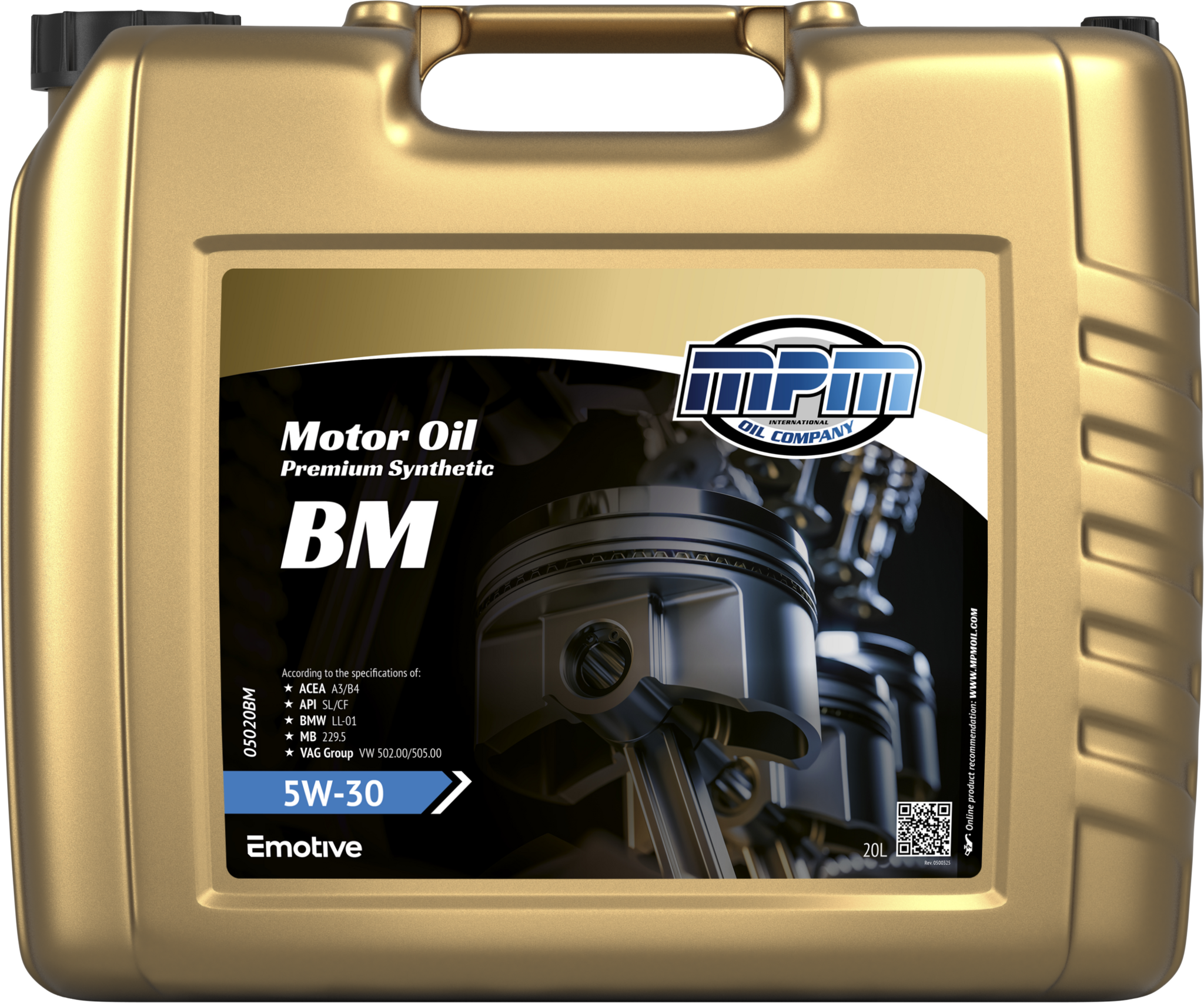 MPM Motorolie 5w30 Premium Synthetic BMW/MB | 20L |05020BM
