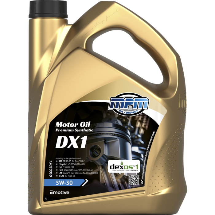 MPM Motorolie 5w30 Dexos1 Premium Synthetic| 5 Liter | 05005DX1