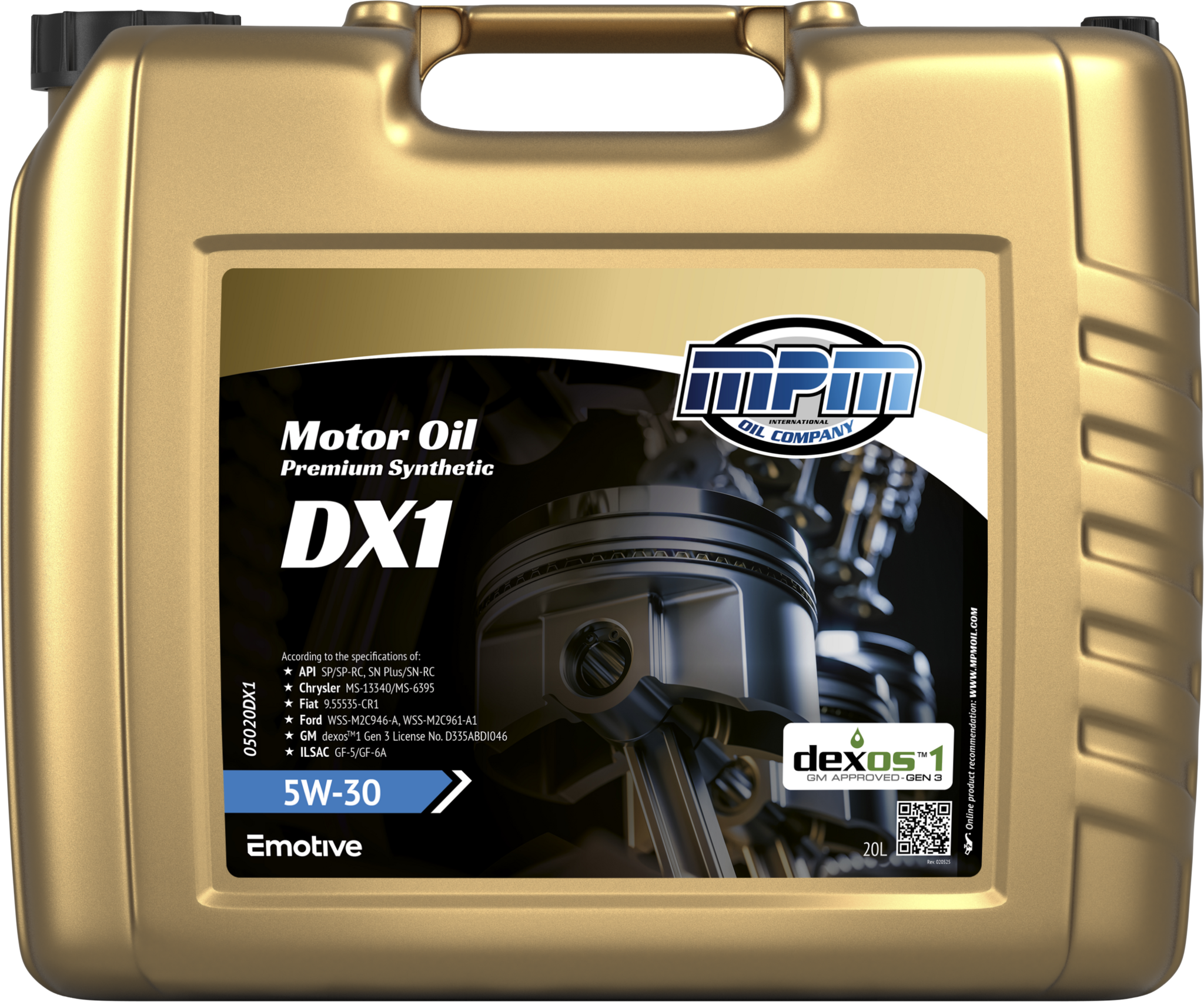MPM Motorolie 5W30 Opel Dexos 2 Premium Synthetic | 20 Liter | 05020DX1