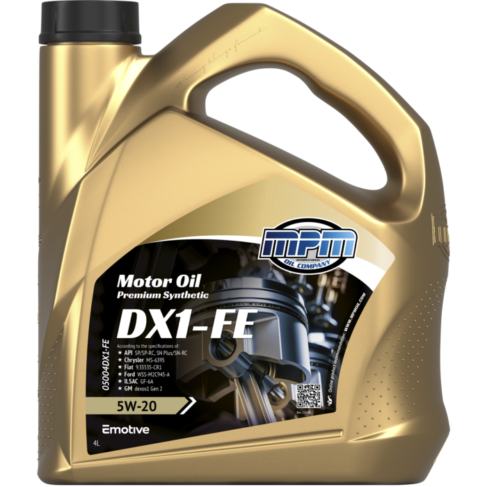 MPM MOTOROLIE 5W-20 PREMIUM SYNTHETIC DX1 FUEL ECONOMY 5 LITER 05005DX1-FE