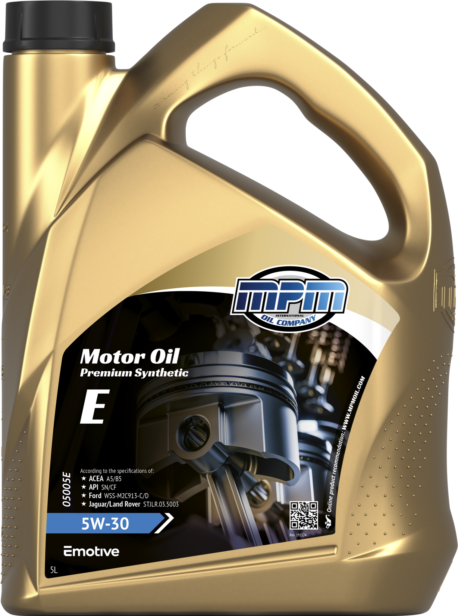 MPM Motorolie 5w30 E Ford Premium Synthetic | 5 Liter | 05005E