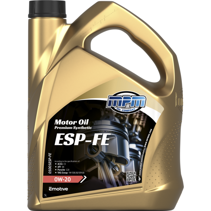 MPM Motorolie 0w20 ESP-FE Premium Synthetic | 5 Liter | 05005ESP-FE