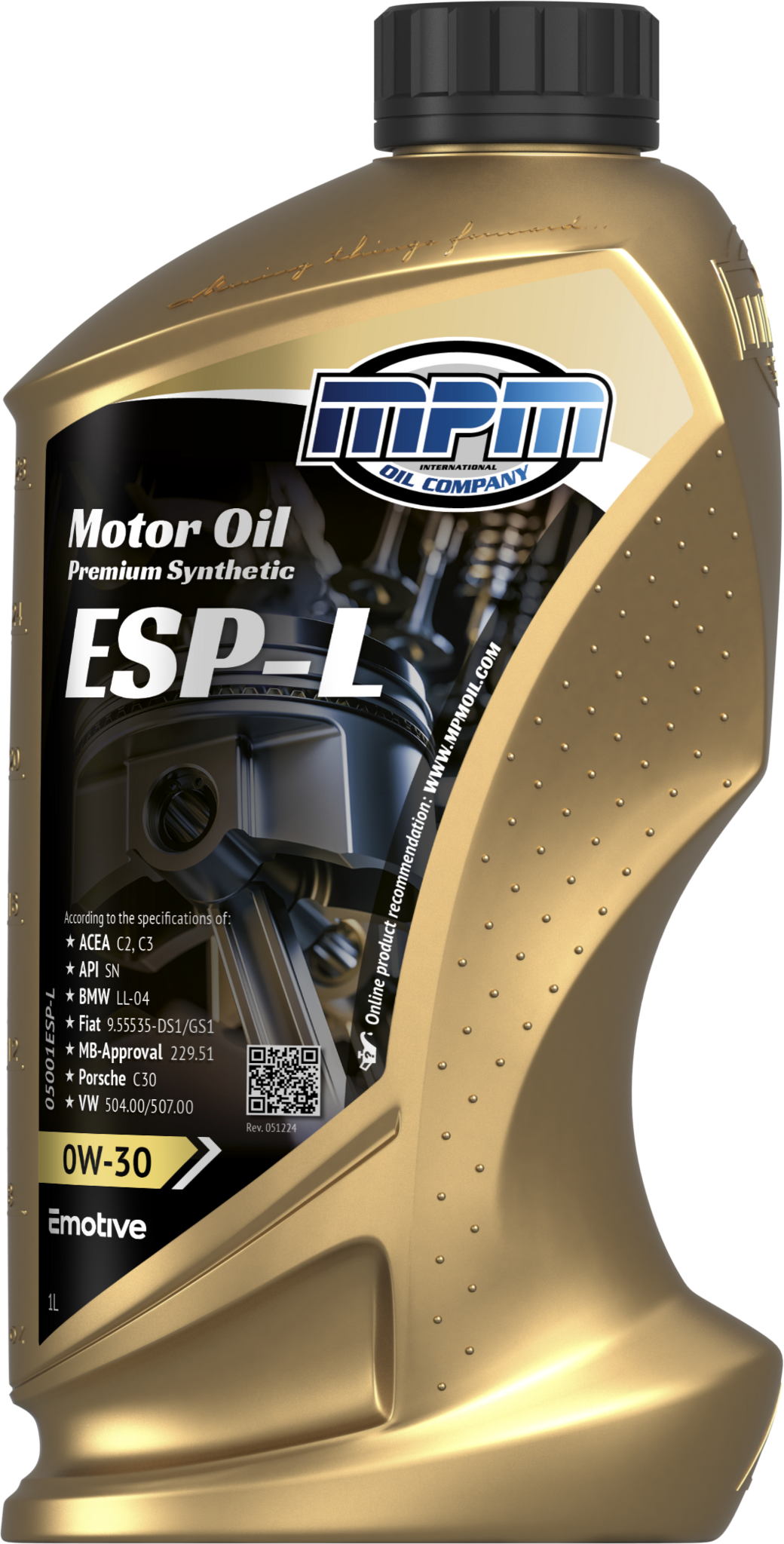 MPM Motorolie 0w30 ESP-L Premium Synthetic VAG | 1 Liter | 05001ESP-L