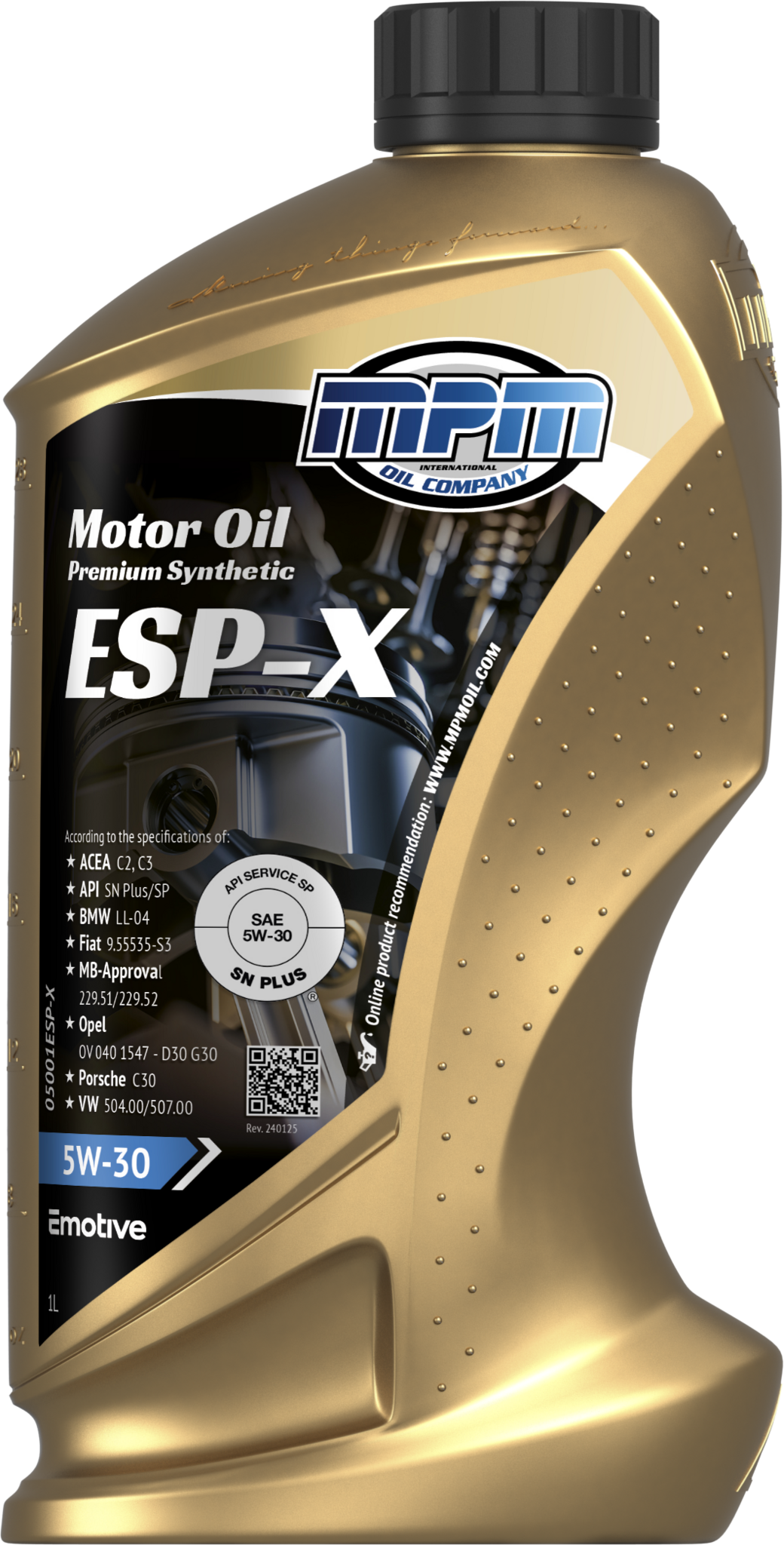 MPM Motorolie 5w30 ESP-X Premium Synthetic VAG longlife 504.00/507.00 | 1 Liter