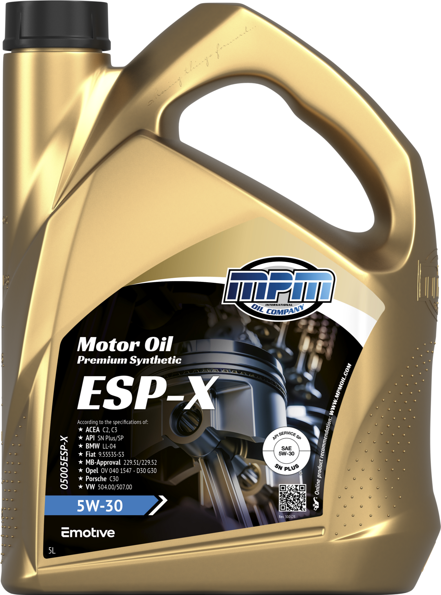 MPM Motorolie 5W-30 premium synthetic ESP-X l 5 Liter | 05005ESP-X