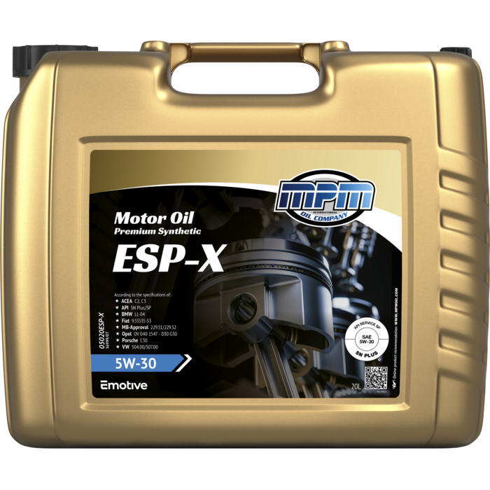 MPM Motorolie 5w30 ESP-X Premium Synthetic longlife VAG | 20 Liter | 05020ESP-X