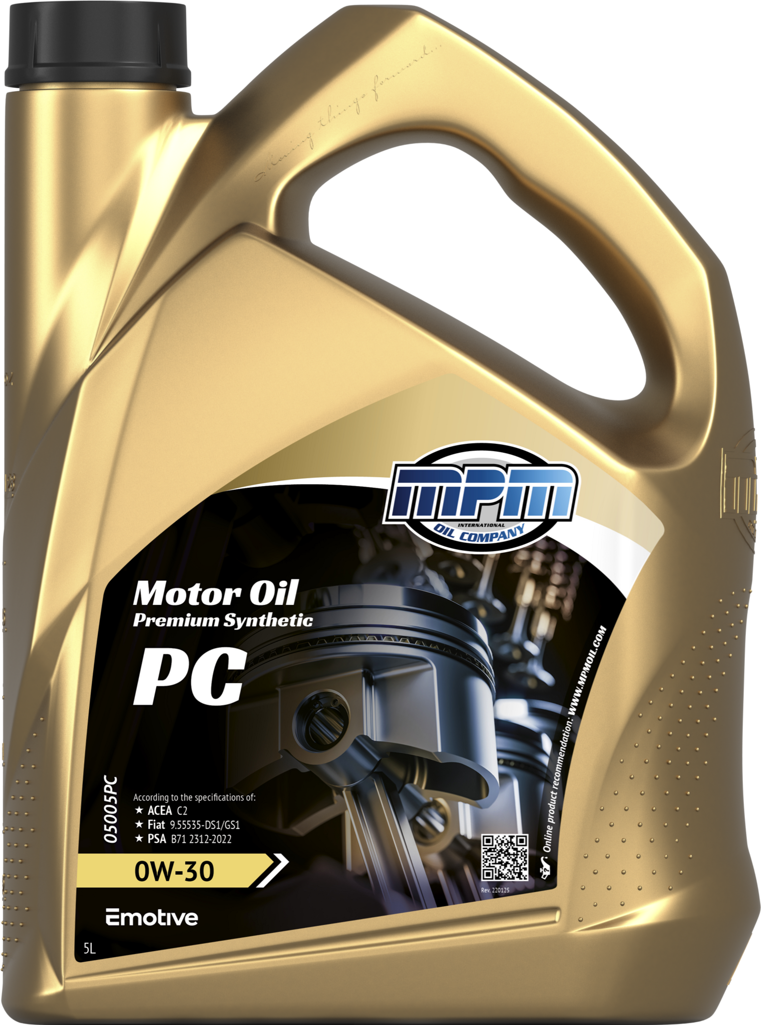 MPM Motorolie 0W30 PC Premium Synthetic | 5 Liter | 05005PC