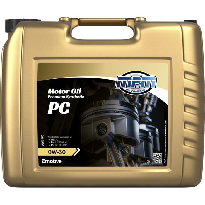 MPM Motorolie 0W30 PC Premium Synthetic | 20 Liter | 05020PC