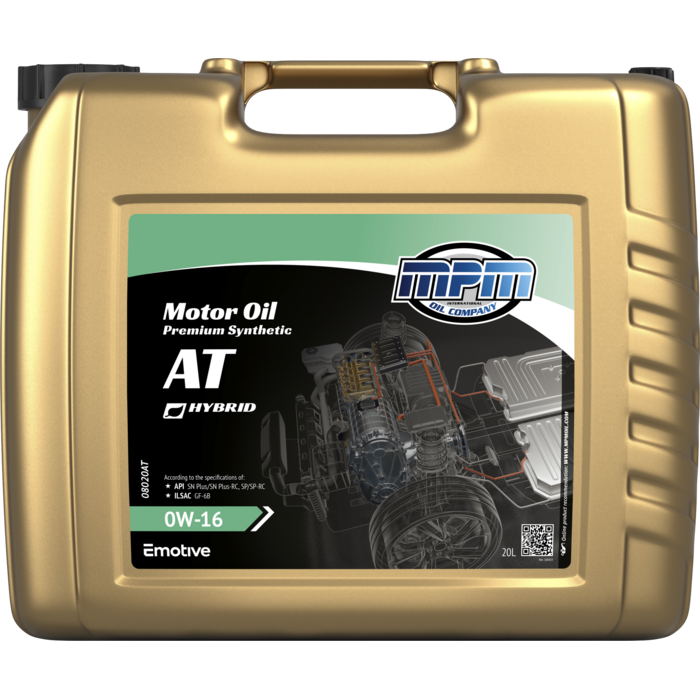 MPM Motorolie 0W16 Premium Synthetisch | 20 Liter | 08000AT