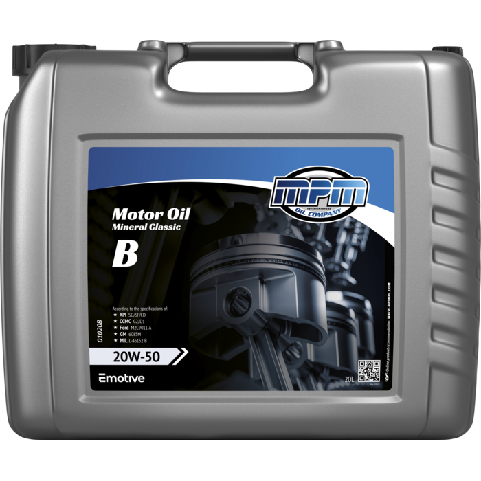 MPM Motorolie 20W50 Multi Grade Classic | 20 Liter | 01000B