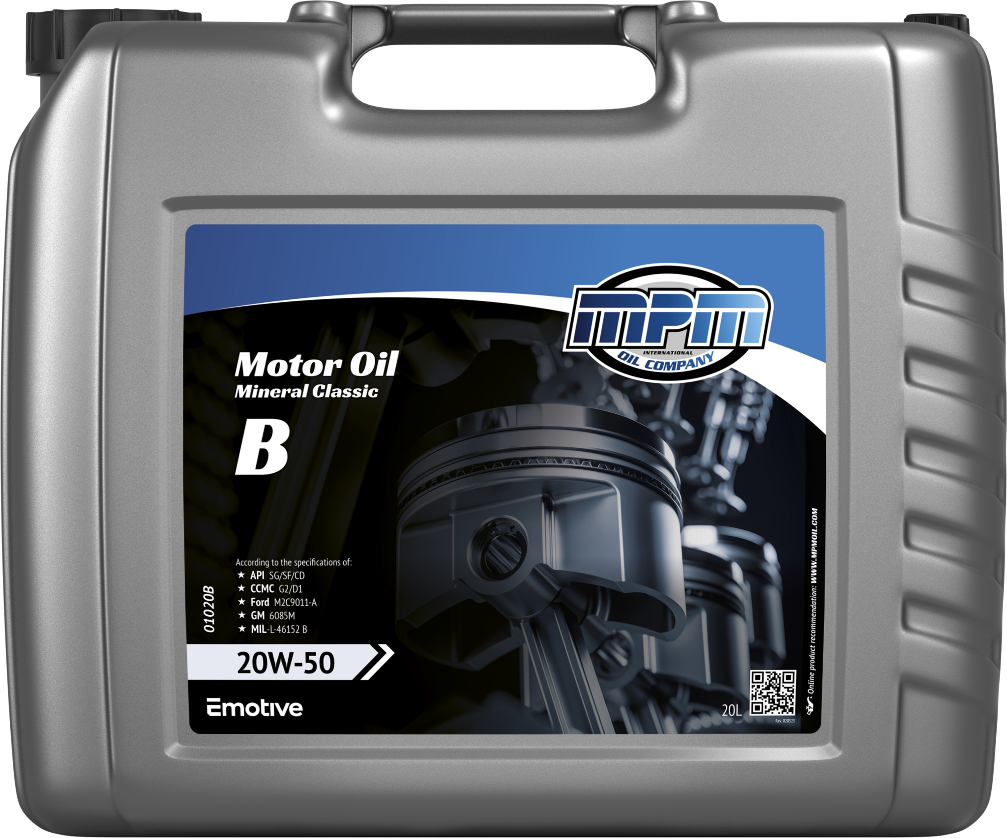 MPM Motorolie 20W50 Multi Grade Classic | 20 Liter | 01000B