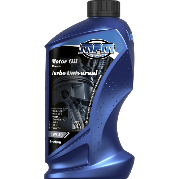 MPM Motorolie 15W40 Turbo Universeel Mineraal | 1 Liter | 02001
