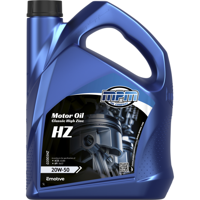 MPM MOTOROLIE 20W-50 CLASSIC HIGH ZINC 5 LITER 02000HZ