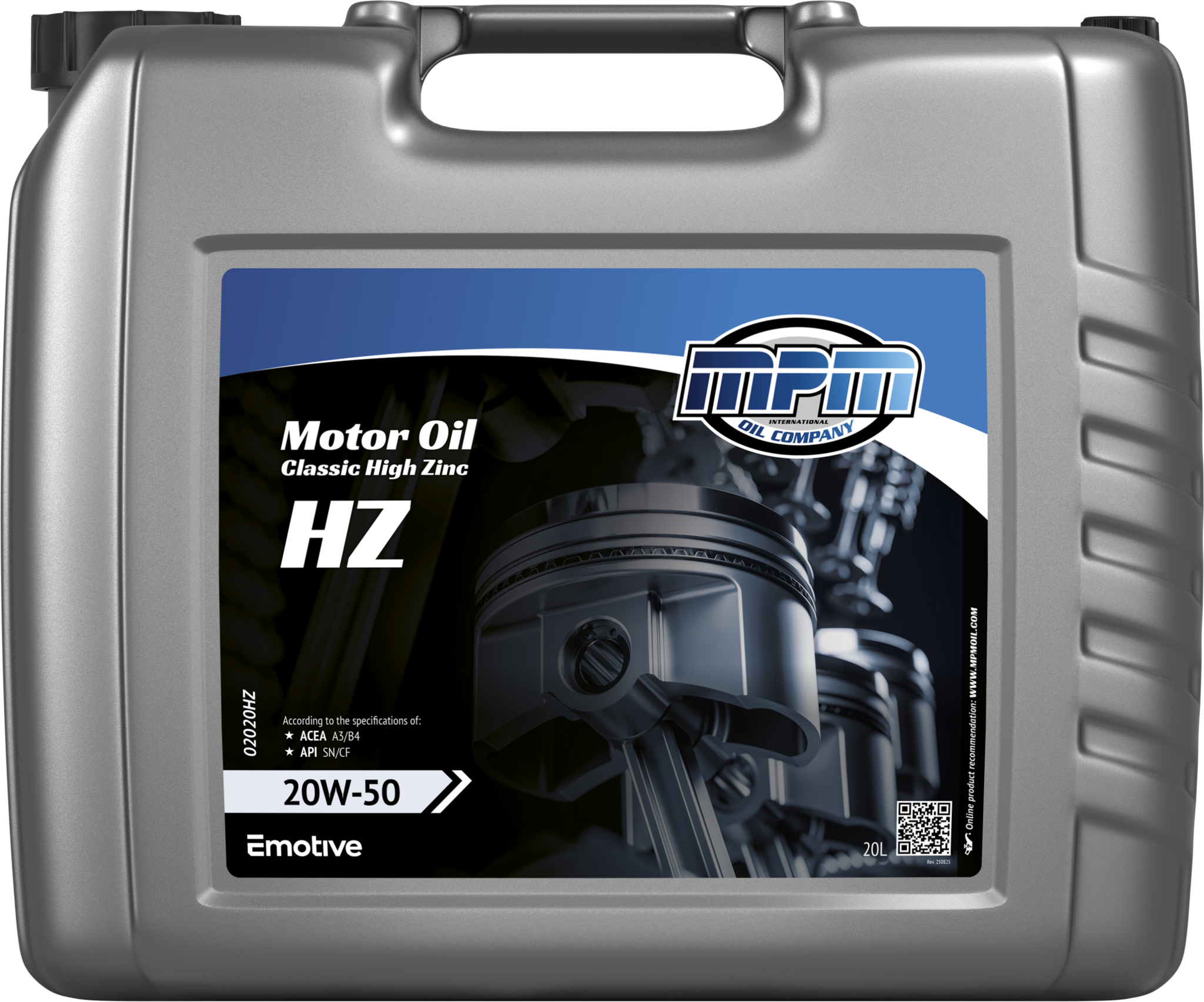 MPM Motorolie 20w50 Classic High Zinc | 20 Liter | 02020HZ