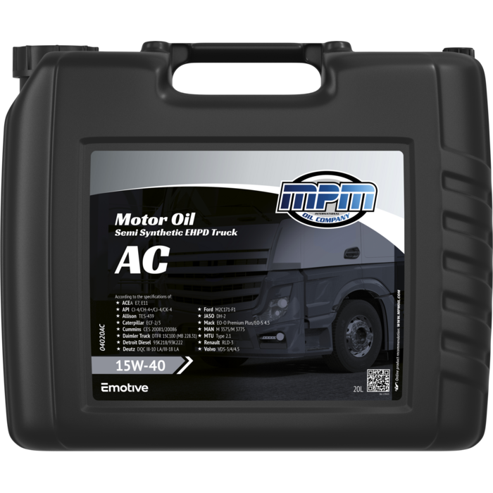 MPM Motorolie 15w40 Extra High Performance Diesel Vrachtwagen | 20L | 04020AC
