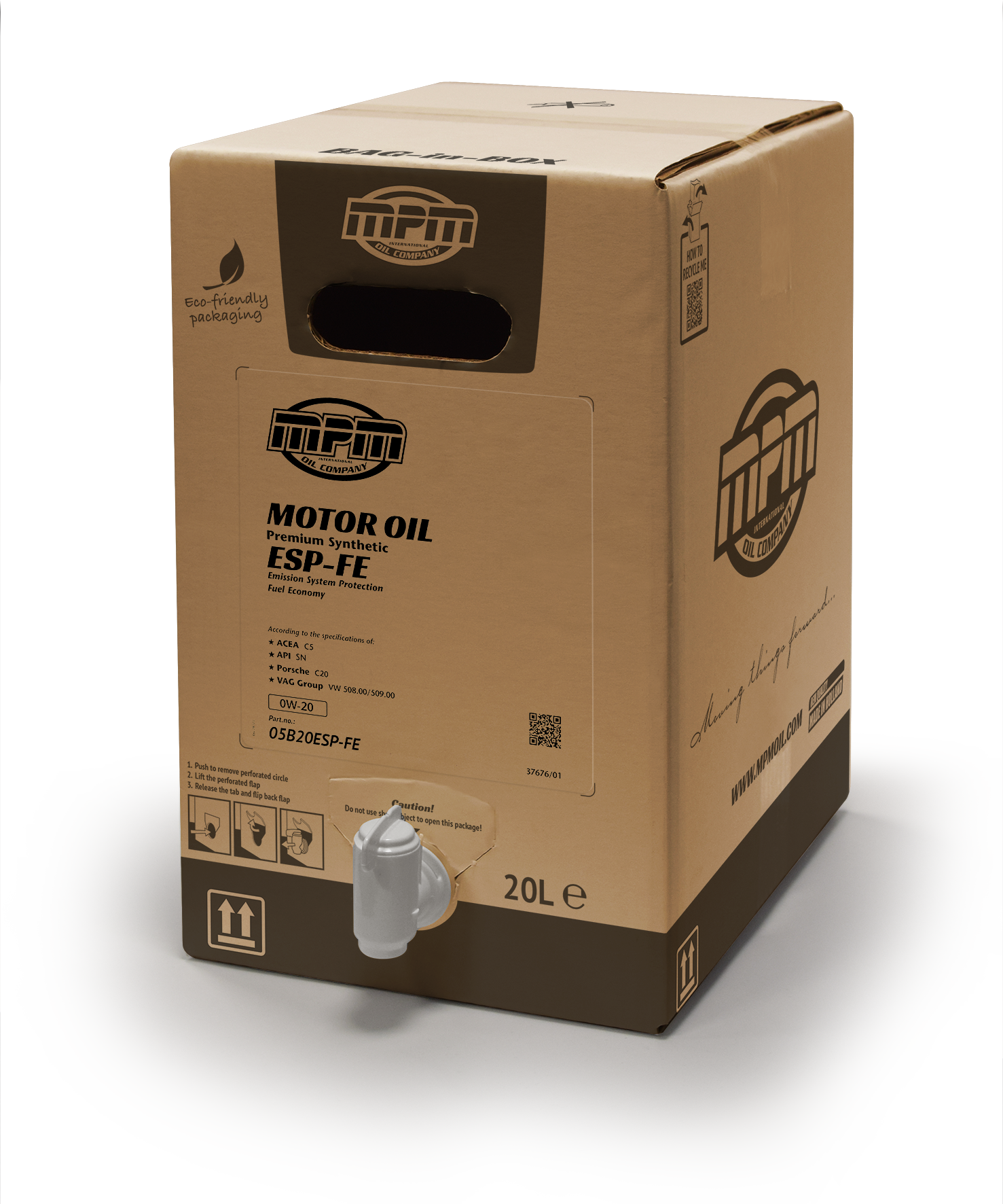 MPM Motorolie 0w20 ESP-FE Premium Synthetic | 20 liter | Bag In Box | 05000ESPFE