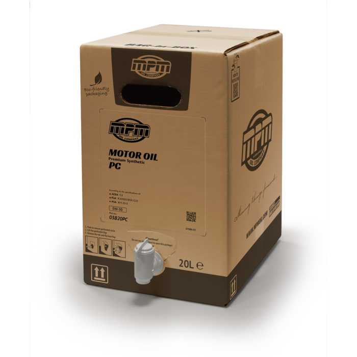 MPM Motorolie 0W30 PC Premium Synthetic | 20 liter | Bag In Box | 05020PC