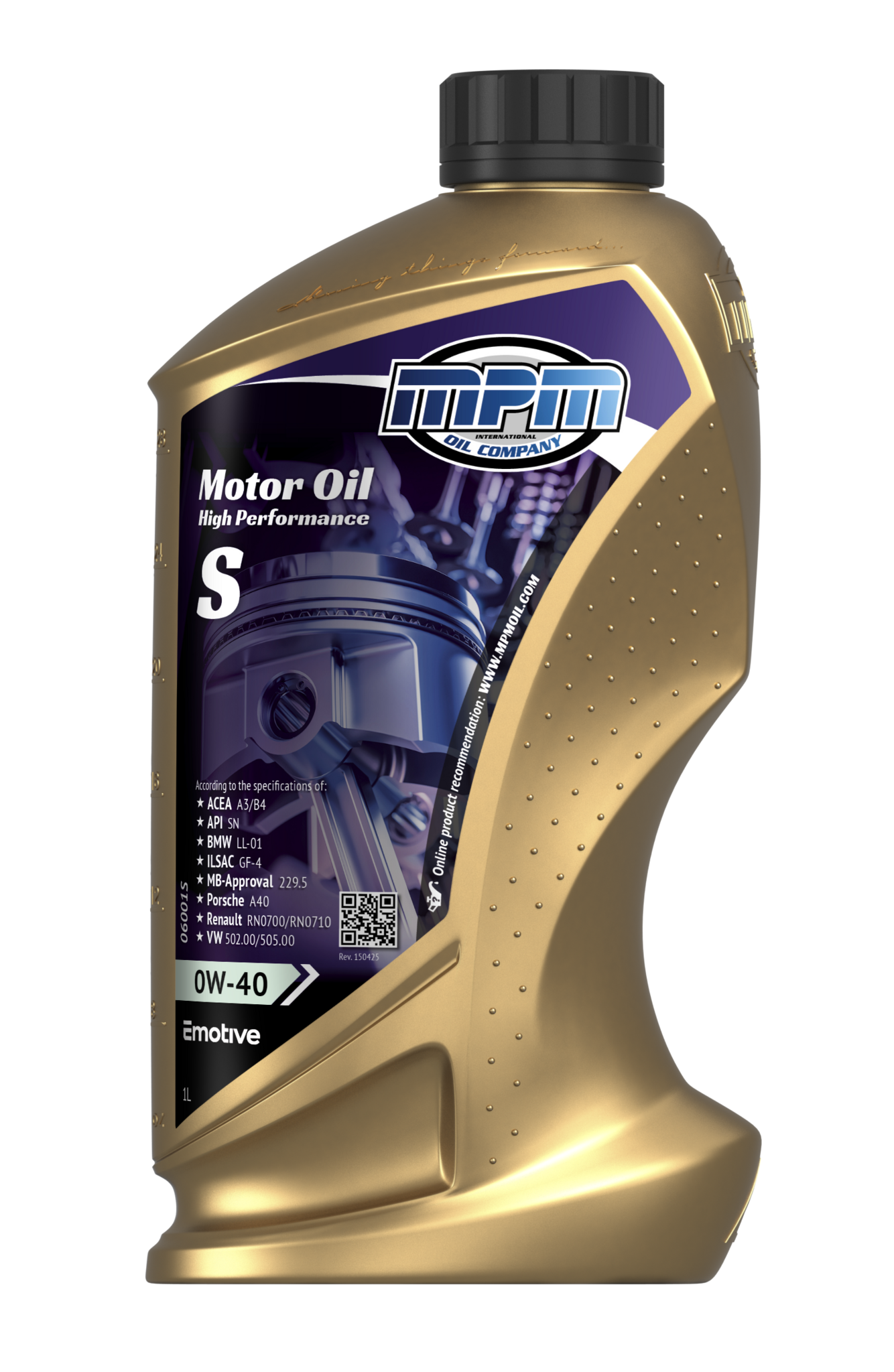 MPM Motorolie 0W40 S High Performance Street | 1 Liter | 06001S