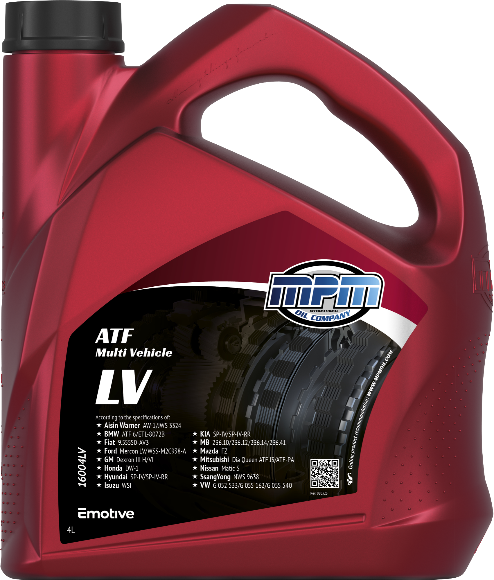 MPM Automatische Versnellingsbakolie ATF olie LV l 4 liter l 16004LV