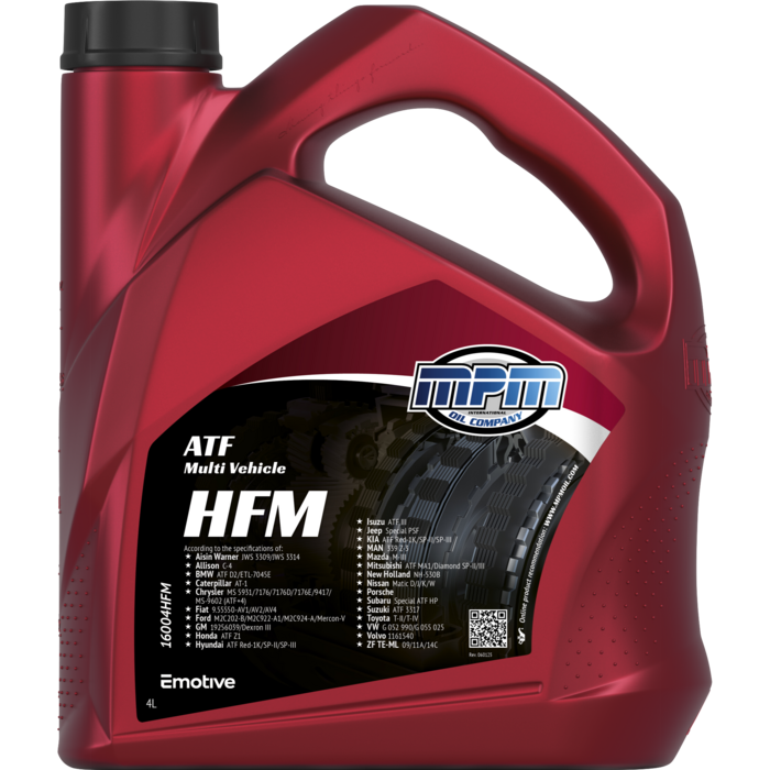 MPM ATF Automatische Versnellingsbakolie HFM | 4 Liter | 16004HFM