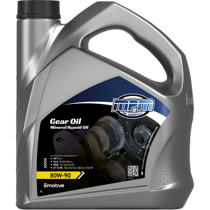 MPM 80W-90 Cardan olie GL-5 Mineral Hypoid Oil | 4 Liter | 10004