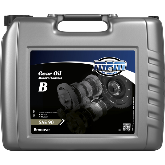 MPM Versnellingsbak Olie SAE 90 GL4 Mineraal Klassiek | 20 Liter | 11020B