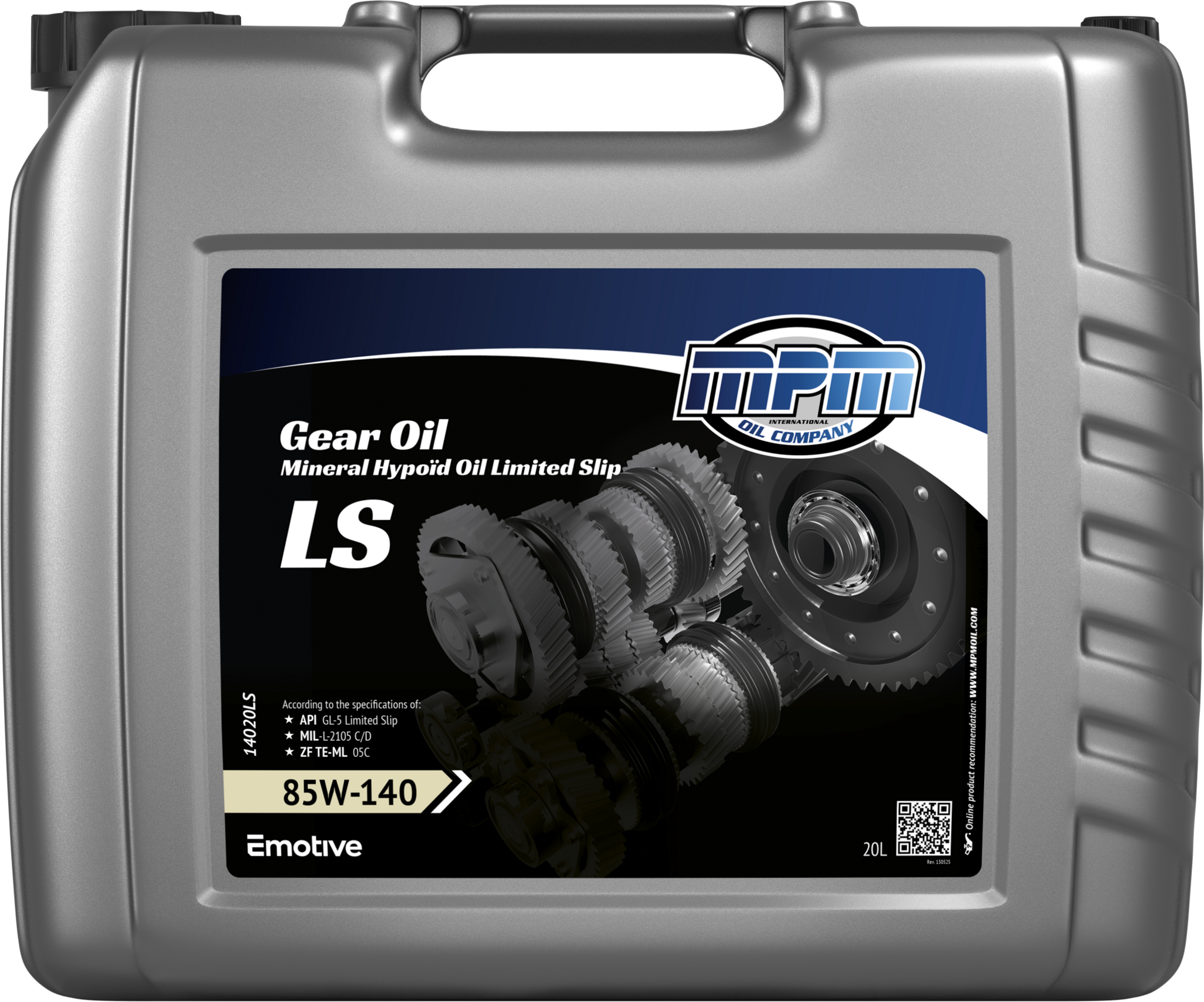 MPM Versnellingsbakolie 85W140 GL5 Mineraal | 20 Liter | 14020LS