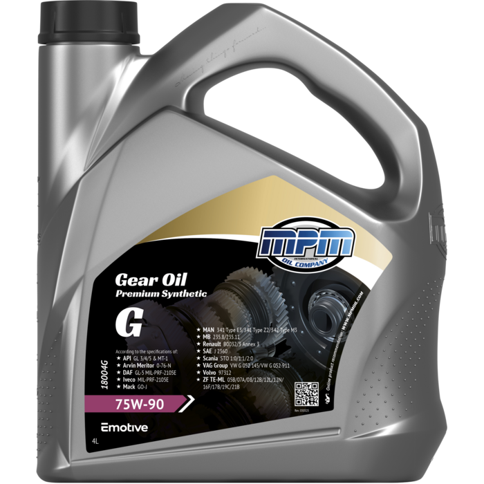 MPM Gearbox Oil 75W-90 GL-3/4/5 Prem.Synth.TDL 4