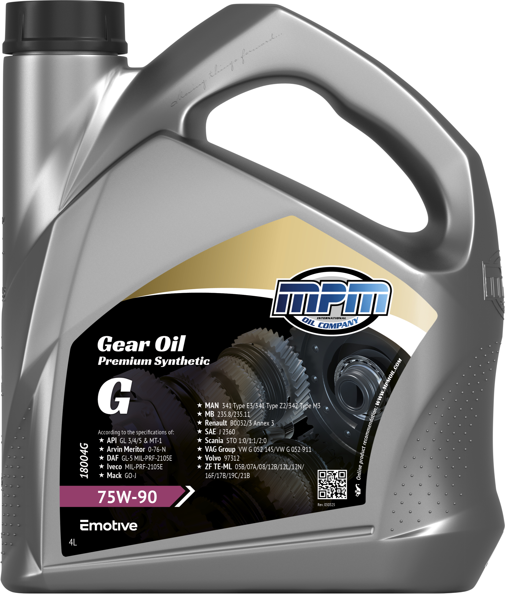 MPM Gearbox Oil 75W-90 GL-3/4/5 Prem.Synth.TDL 4