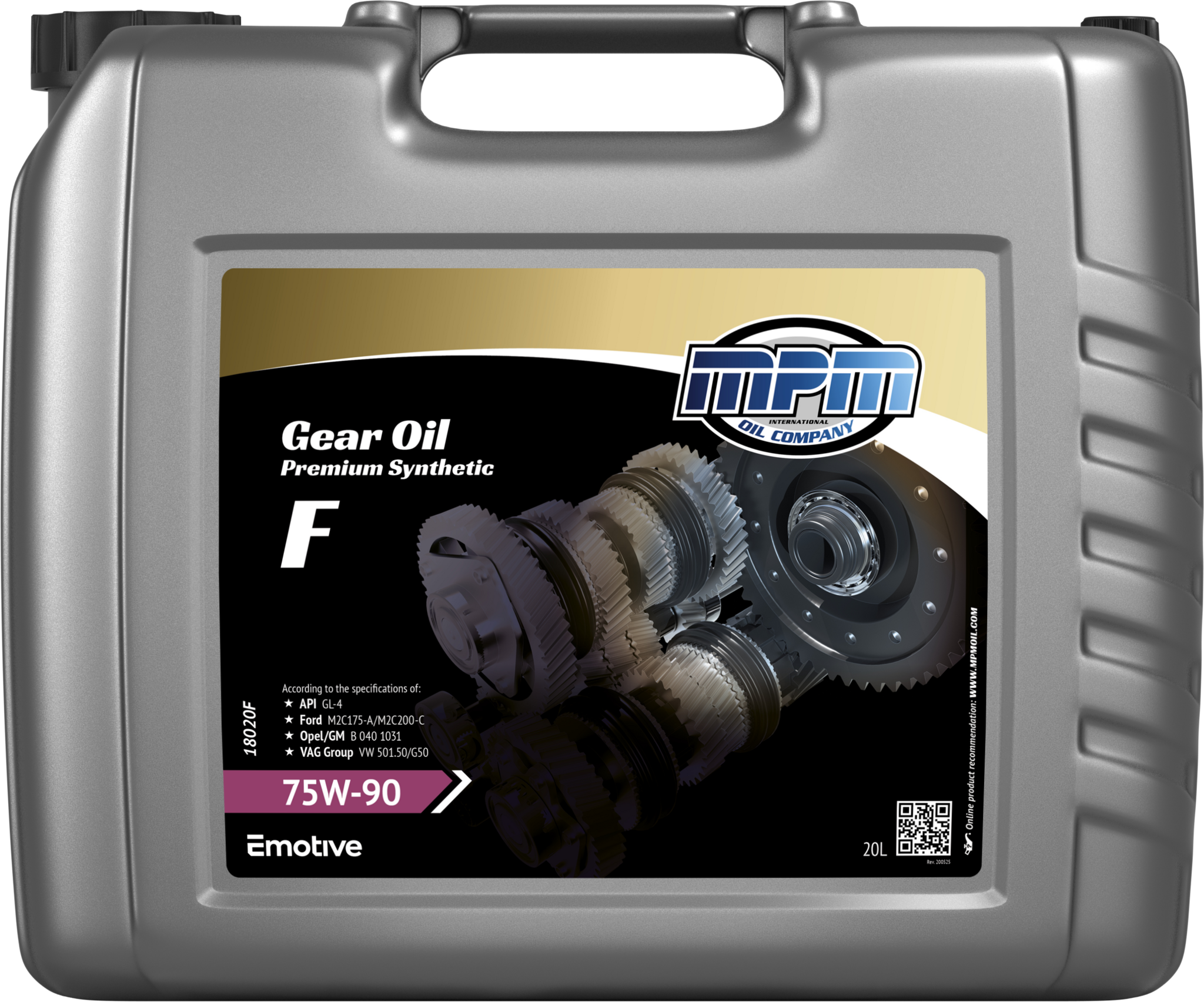 MPM Versnellingsbak Olie 75W90 GL4 Synthetisch S4 | 20 Liter | 18020F