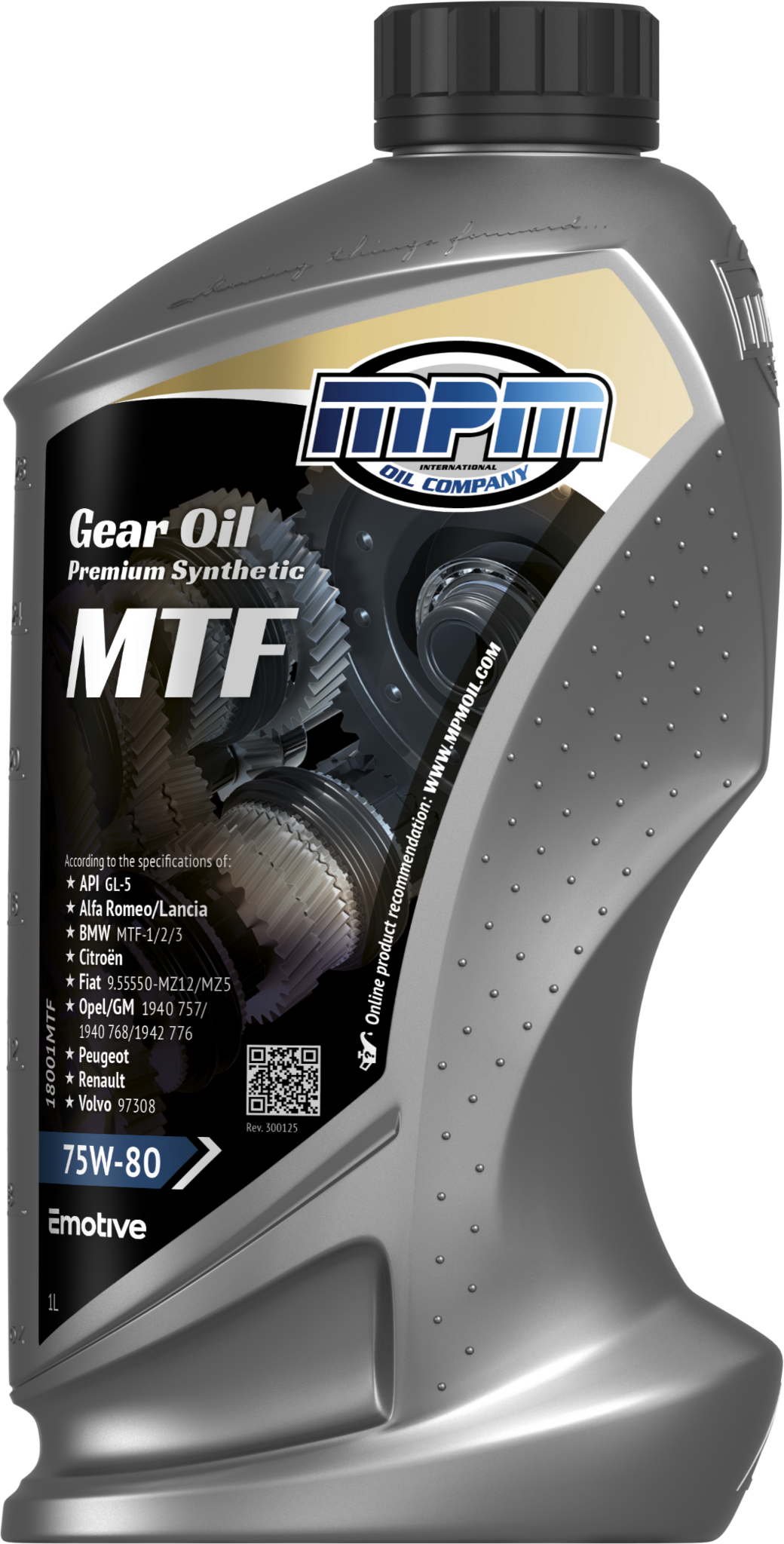 MPM Gearbox Oil 75W-80 GL-5 Prem.Synth.MTF 1 ltr