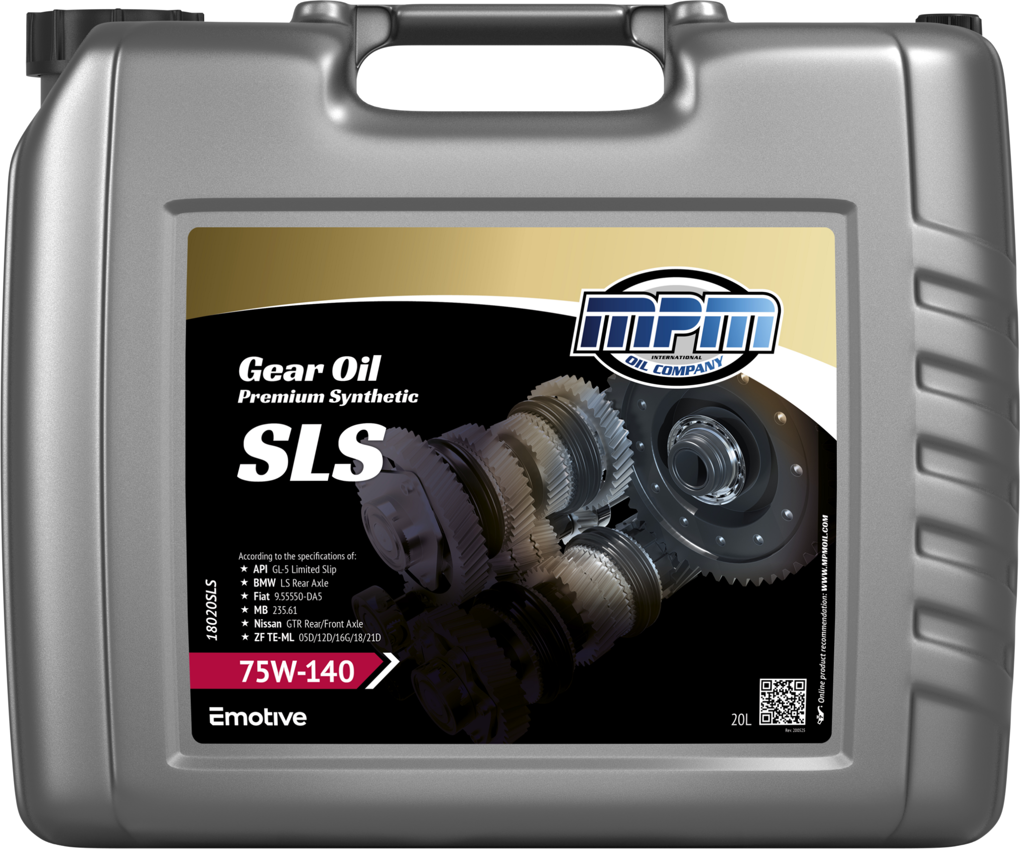 MPM Versnellingsbak Olie 75W140 GL5 Synthetisch Beperkte Slip | 20 Liter