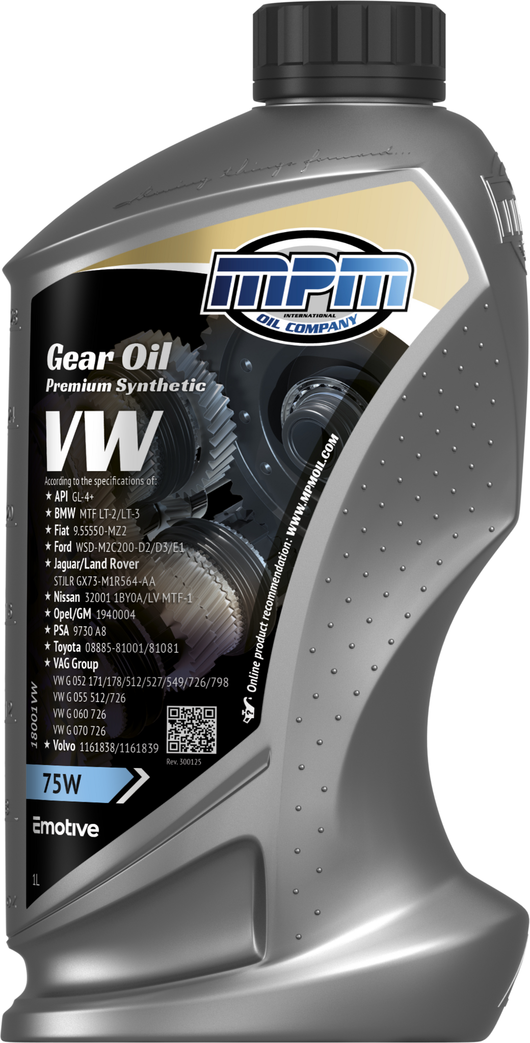 MPM Gearbox Oil 75W GL-4 Prem.Synth. 1 ltr