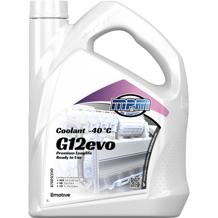 MPM Koelsvloeistof -40°C G12 EVO - 5 Liter 87000CEVO
