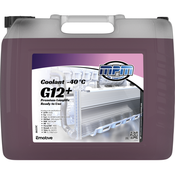 MPM COOLANT PREMIUM LONGLIFE -40°C G12+ READY TO USE 86020C