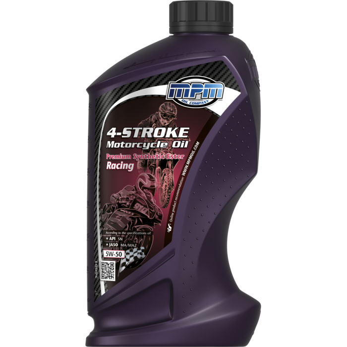 MPM 4-takt Motorfiets Olie 5W50 Synthetisch Ester Racing | 1 Liter | 56001