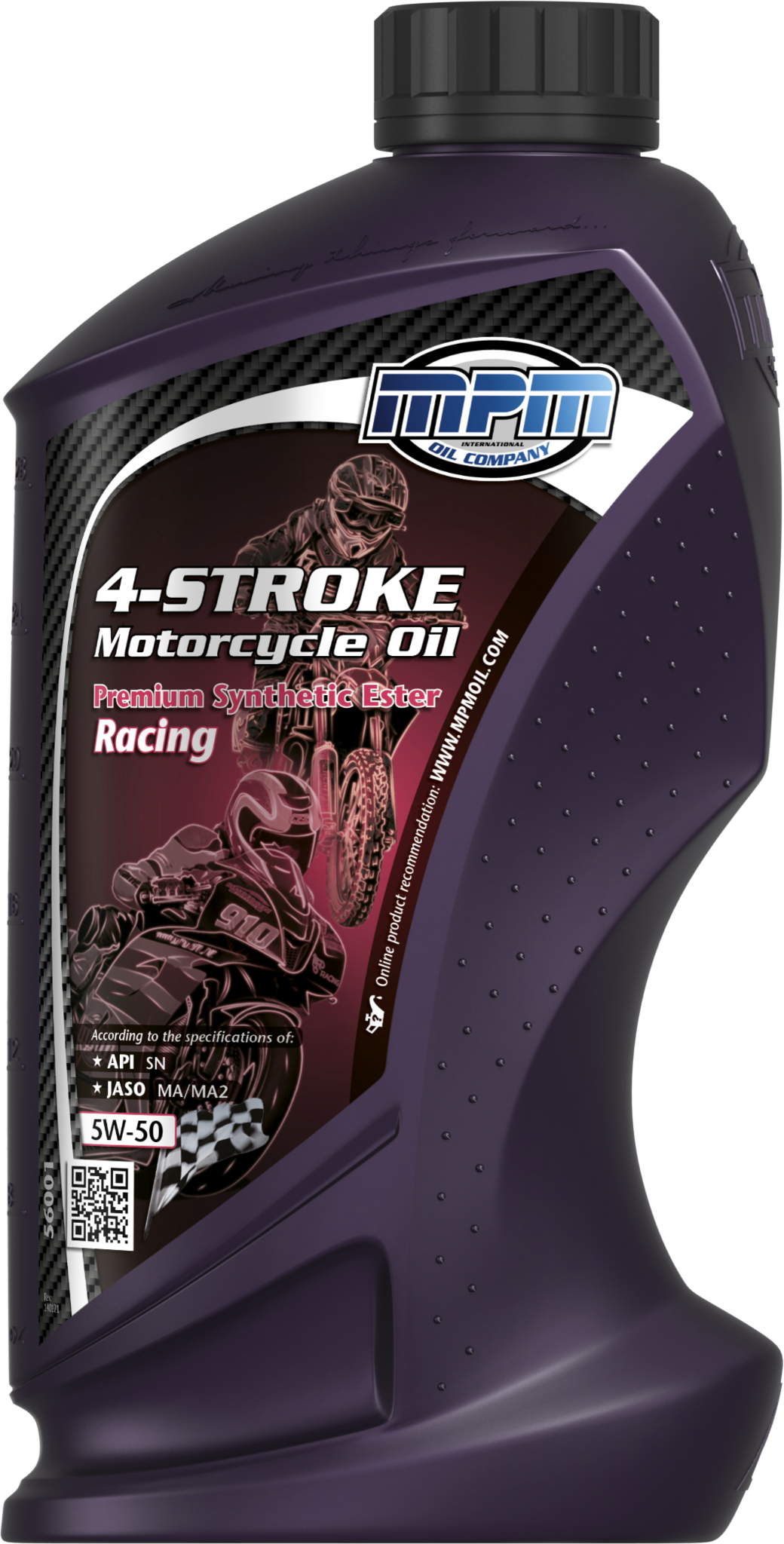 MPM 4-takt Motorfiets Olie 5W50 Synthetisch Ester Racing | 1 Liter | 56001
